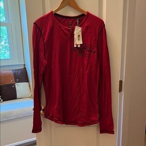 Jeans by Buffalo Men’s Red Long Sleeve Henley